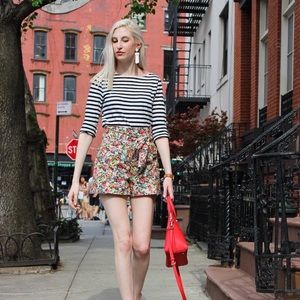 NWTS! J Crew X Liberty Shorts With Bow Size 8